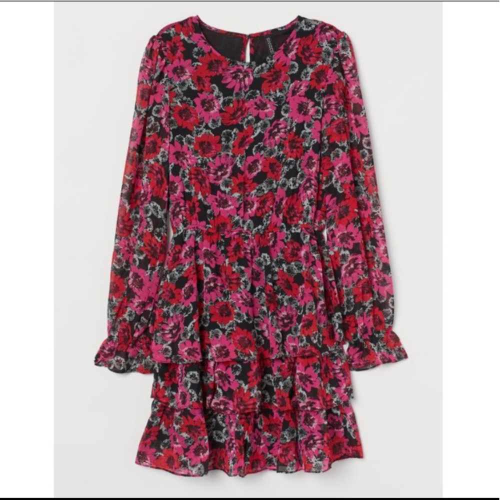 H&M Chiffon Floral Date Night Dress